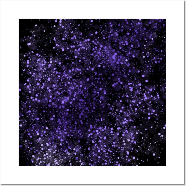 Purple Speckle Space Nebula Design Wall Art by moonshine741